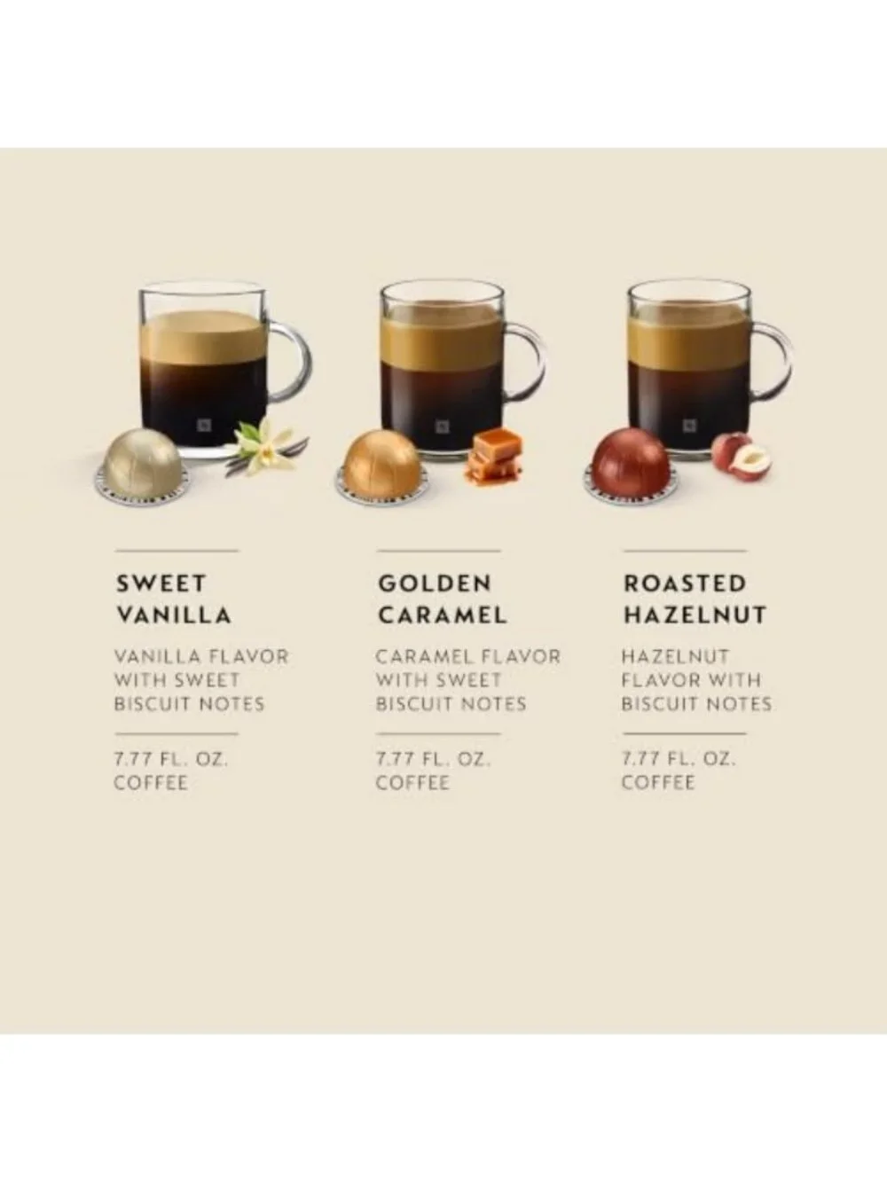 Medium Roast Coffee Pods, 30-Count Barista Flavored Pack for Nespresso Vertuo